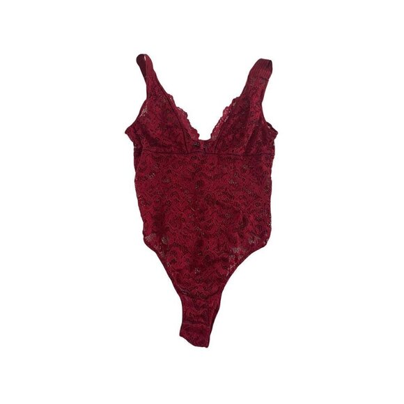 Victoria Secret Other - Victoria Secret Women's Red Sheer Lace Teddy - Medium